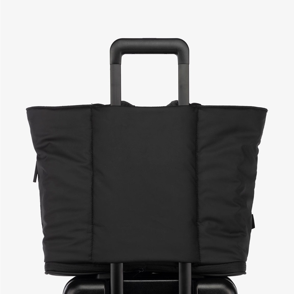 Calpak Luka expandable laptop Tote in matte black - Picture 2 of 5